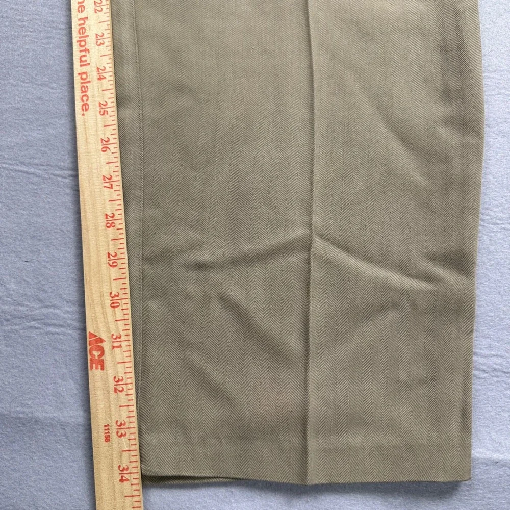 Tommy Bahama Relax The Fishbone Silk Pleated Pants Almond Khaki Herringbone NEW